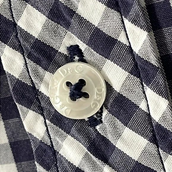 Dolce & Gabbana Blue Plaid Button Down Shirt - Picture 6 of 8